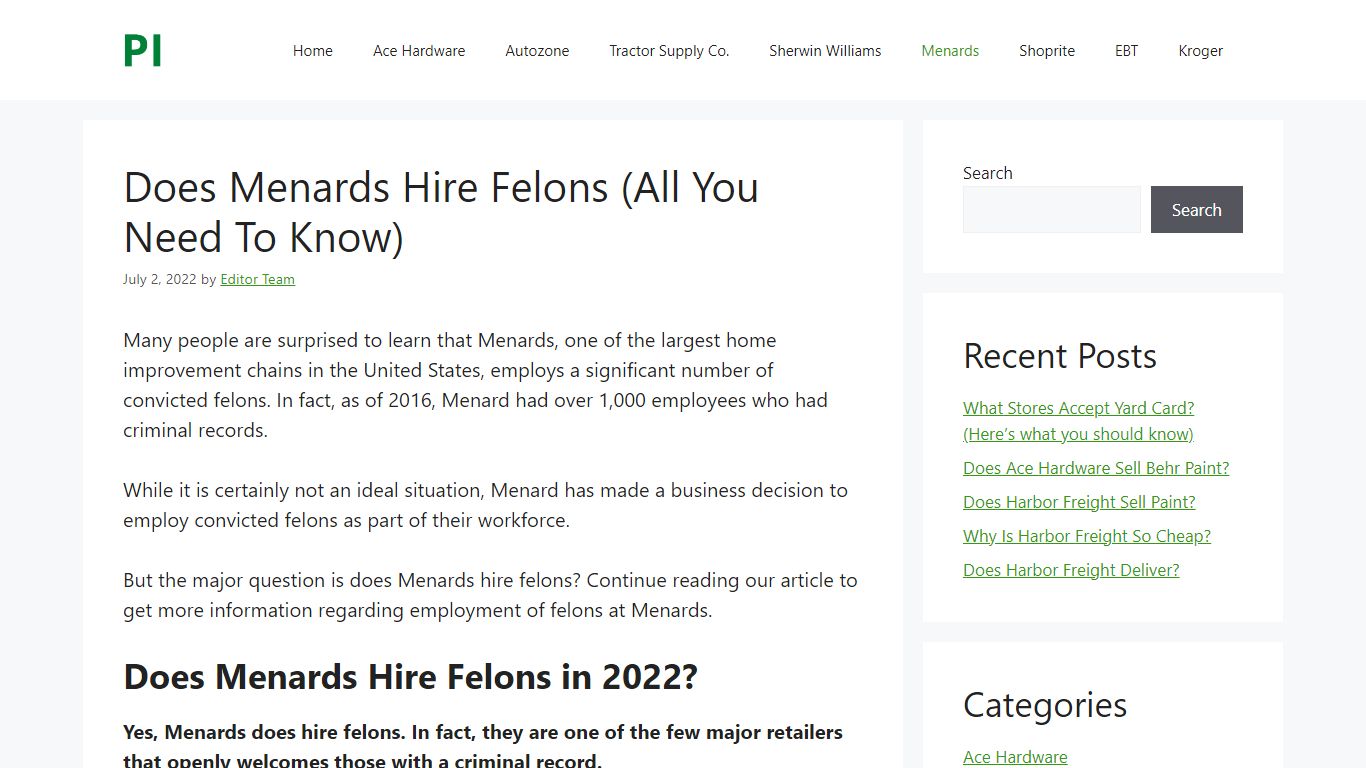 Does Menards Hire Felons (All You Need To Know) - PrimeInvestas